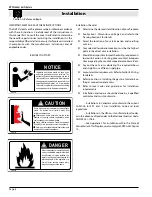 Preview for 4 page of European Home DV 42 Installation, Operation And Maintenance Manual