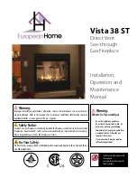 Preview for 1 page of European Home Vista 38 ST Installation, Operation And Maintenance Manual