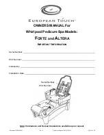 Preview for 5 page of European Touch ALTERA SPA Owner'S Manual