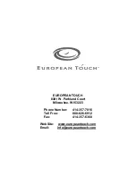 Preview for 24 page of European Touch ALTERA SPA Owner'S Manual