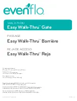 Evenflo Easy Walk-Thru Gate Assembly Instruction Manual preview