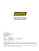 Preview for 1 page of evertz 570ACO-X19-10G Series Quick Reference Manual