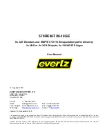 evertz 570REM-TX8-10GE User Manual preview