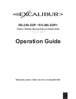 Excalibur RS-260-EDP Operation Manual preview