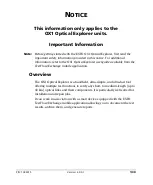 EXFO Optical Explorer OX1 Important Information Manual preview