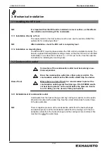 Preview for 21 page of Exhausto VEX300 Series Assembly And Installation Manual