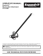 Preview for 1 page of Expand-it Expand-it UT15702B Operator'S Manual