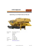 Preview for 1 page of Extec I-C13 Impactor Operating And Maintenance Manual