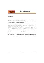 Preview for 2 page of Extec I-C13 Impactor Operating And Maintenance Manual