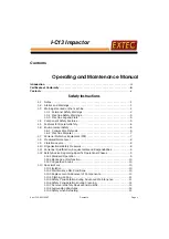 Preview for 5 page of Extec I-C13 Impactor Operating And Maintenance Manual