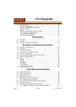 Preview for 6 page of Extec I-C13 Impactor Operating And Maintenance Manual