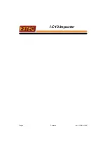 Preview for 10 page of Extec I-C13 Impactor Operating And Maintenance Manual