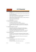 Preview for 22 page of Extec I-C13 Impactor Operating And Maintenance Manual