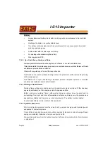 Preview for 24 page of Extec I-C13 Impactor Operating And Maintenance Manual