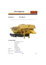 Preview for 81 page of Extec I-C13 Impactor Operating And Maintenance Manual