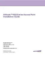 Preview for 1 page of Extreme Networks Altitude 4522 Series Installation Manual