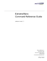 Preview for 1 page of Extreme Networks ExtremeWare 7.7 Command Reference Manual