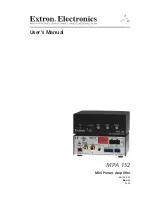 Preview for 1 page of Extron electronics MPA 152 User Manual