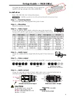 Extron electronics RGB 580xi AAP Setup Manual preview