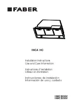 Faber INHC29SSV Installation Instructions; Use And Care Information preview