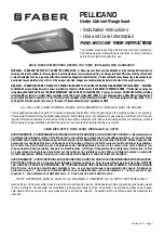 Faber PELLICANO Cabinet Rangehood Installation Instructions Manual preview