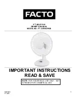 Preview for 1 page of FACTO 6629023 Owner'S Manual