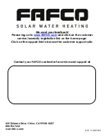 Preview for 8 page of FAFCO Solar Hot Water System Owner'S Manual