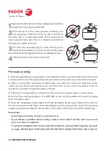 Preview for 22 page of Fagor Chef Extremen 810PFGEXT15 Instruction Manual