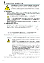 Preview for 10 page of Fagor Evo Concept Installation, Use And Maintenance Instructions