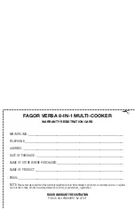 Preview for 87 page of Fagor VERSA 8-IN-1 MULTI-COOKER User Manual