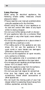 Preview for 26 page of Fakir ExeTrim User Manual