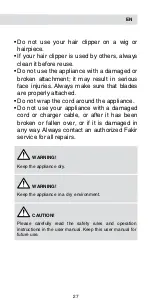 Preview for 27 page of Fakir ExeTrim User Manual