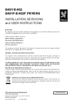 Falcon E401 Installation, Servicing And User Instructions Manual preview