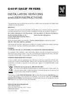 Preview for 1 page of Falcon G402F Installation, Servicing And User Instructions Manual