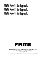 Preview for 26 page of FAME MSW Pro 1 Bodypack User Manual