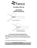 Preview for 1 page of Fanco CFFCLP1LWH-44" Installation Manual