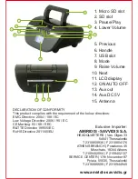 Preview for 2 page of F&U PBT2125 Instruction Manual