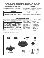 Preview for 3 page of Fanimation Air Shadow FP825 Series Owner'S Manual