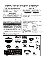 Preview for 4 page of Fanimation Cancun FP8012 220 Series Owner'S Manual