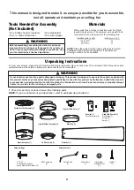 Preview for 4 page of Fanimation KWARTET FPS8553 Series Instructions Manual