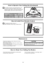 Preview for 14 page of Fanimation SPITFIRE MA6721B Series Important Safety Instructions Manual