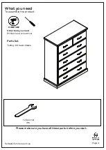 Preview for 4 page of fantastic furniture LONGREACH Tallboy 6 Drawer Maple Assembly Instructions Manual