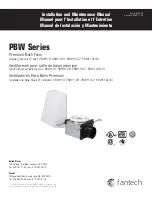 Fantech PBW Series Installation And Maintenance Manual preview