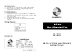 Preview for 1 page of Fantech RIL-150SW Installation & Maintenance Instructions