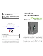 Preview for 1 page of Fantom Drives GreenDrive Quick Start Installation Manual