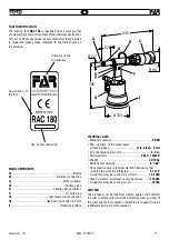 Preview for 11 page of FAR RAC 180 Original Instructions Manual