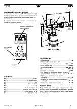 Preview for 31 page of FAR RAC 180 Original Instructions Manual