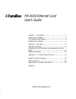 Farallon PB 1400 User Manual preview