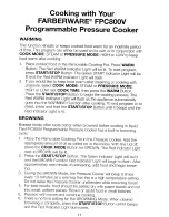 Preview for 11 page of Farberware Millennium FPC800V Use & Care Instructions Manual