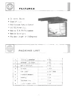 Preview for 4 page of Farenheit 15.4 inch TFT LCD Ceiling Monitor Owner'S Manual